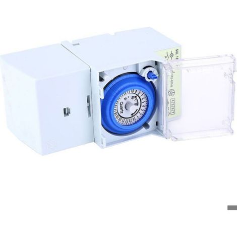 Minuterie mécanique 181h – quartz 24h – 110-230V 16A – modulaire (1/4)