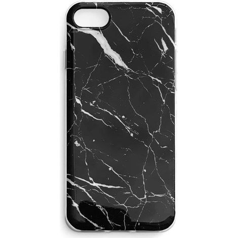 Custodia in gel marmorizzato, cover in marmo per iPhone 13 Pro Max, nera (1/5)
