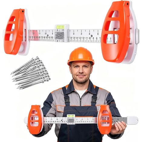 Outil de suspension 3 en 1 avec règle à niveau à bulle, 50 clous (1/5)