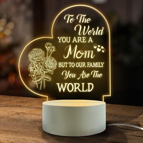 Acryl-Nachtlicht, Geburtstagsgeschenk für Mama, originelles Geschenk für Mama, Geschenkidee für Mama Weihnachten, besondere und bedeutungsvolle Geschenke für Mama (1/5)