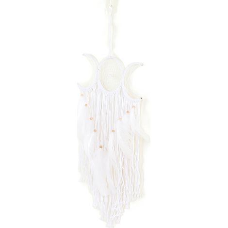 Attrape-rêves fait main, décoration murale minimaliste pour salon, bureau, café, chambre, blanc (1/5)