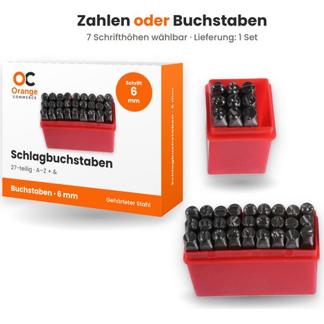 Schlagstempel Set Buchstaben 27-tlg. 6 mm