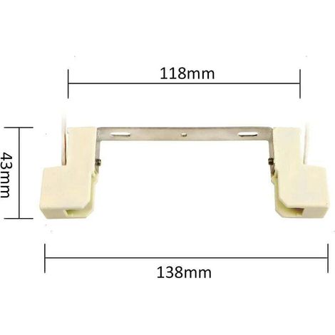 Douille pour Lampe R7S 118mm Halogène et Ampoule LED R7S, AC 100-240V, R7S J118 Linéaire Base Support Céramique pour Lampe Projecteur/Applique/Plafonnier, lot de 2 (1/3)