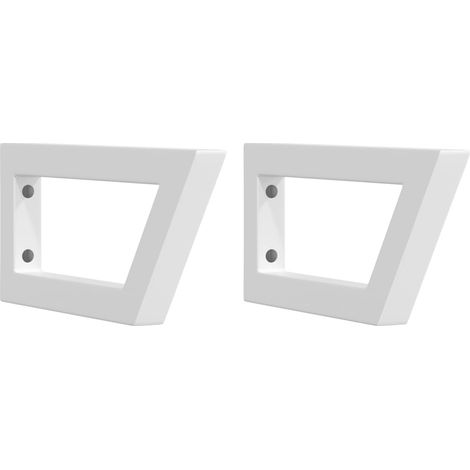 Maison Exclusive - Reggimensole per Lavabo 2 pz Bianche Trapezio in Acciaio