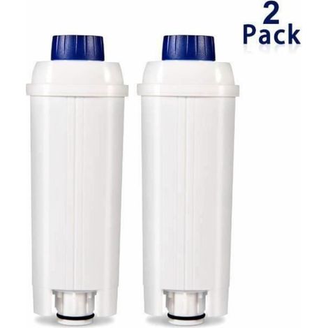 Filtre à eau - Compatible Machines à café DeLonghi ECAM ESAM ETAM BCO EC - Cartouche Charbon Actif Résine Échangeuse d'ions - Lot de 2 (1/4)