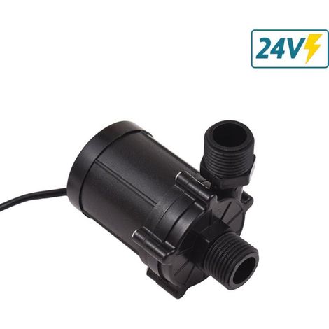 Enowelir Pompe Submersible DC 24V Miniature Silencieuse 90 Degrés Hauteur 12m Débit 700L/H Moteur Sans Balais Pour Lave-Vaisselle Bureau Fontaine Aquarium Chauffe-Eau (1/4)