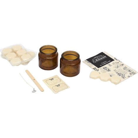 Coffret DIY fabrication 2 bougies parfumées à l'ambre (1/5)