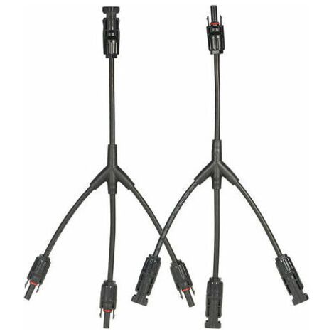 royaluxe -daptateur De Connecteur De Cable De Panneau Solaire Mc4 Branche Y, 1 Paire M/FFF Et F/MMM - 1 Paire M/FFF Et F/MMM (1/4)