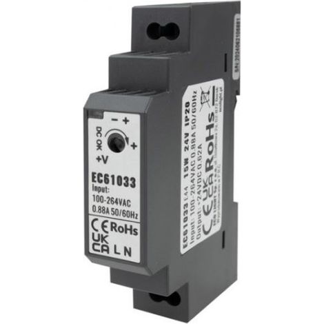 DIN-Schienen-Netzteil 15W 24V IP20 Premium Eco Light EC61033 (1/5)
