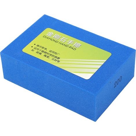 Tragbarer Diamant-Handpolierblock mit 200er Körnung für Stein und Glas (blau) (1/5)