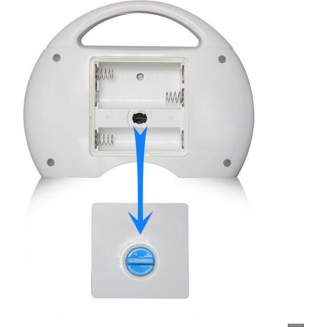 Radio de douche étanche AM/FM 4 niveaux, compacte avec haut-parleur intégré, sans fil – Bleu (1/3)