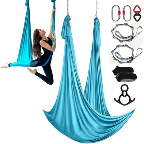 Hamac de Yoga Aérien 10 x 2 8 m Kit Balançoire de Yoga Inversion (1/5)