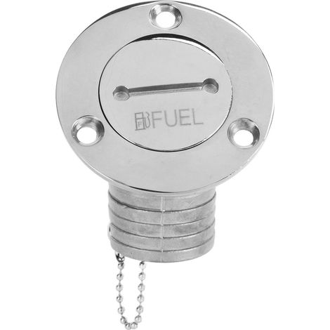 Buse de remplissage de carburant de pont marin avec capuchon à clé, quincaillerie en acier inoxydable marin, convient aux yachts et aux camping-cars, angle de 45 degrés, remplissage de carburant de 1, (1/5)