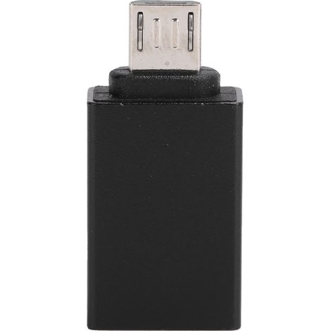 Adaptateur Micro USB OTG pour Android, Connexion Transfert de Données et Chargement Noir (1/5)