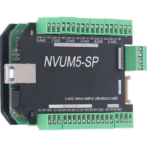 5-Achsen-CNC-Bewegungssteuerungspanel, USB-Graviermaschinen-Steuerungspanel, 10 Eingänge und 3 Ausgänge 18 bis 32 V. (1/5)