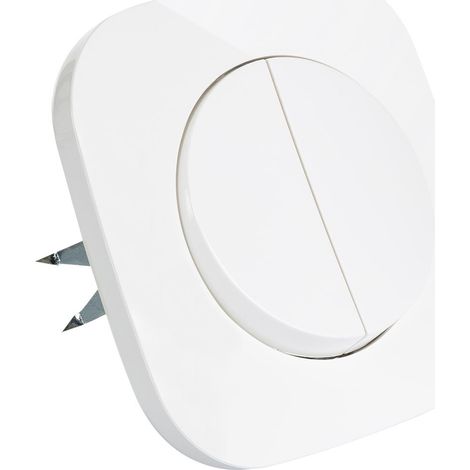 Interruttore Doppio Commutatore Classic Round Bianco