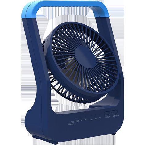 Ventilador de escritorio USB con batería de 20000 mAh，pequeño ventilador de mesa，cabezal ajustable con 3 velocidades，giratorio 180° (1/5)