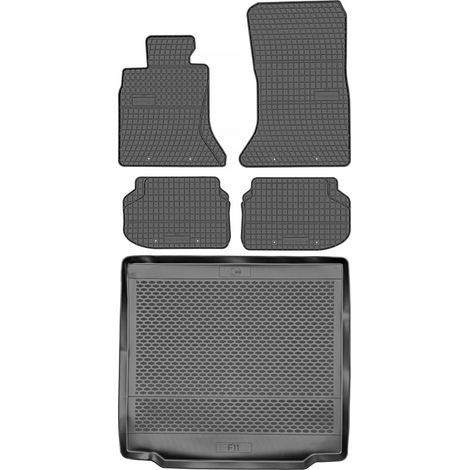 Juego de alfombrillas de goma para coche y maletero para BMW Serie 5 F11 Touring/familiar (2010-2013).