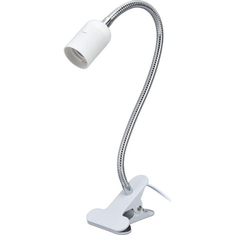 Lampe bureau à pince – sans ampoule – base E26/E27 – col cygne – rotation 360° – clip – culture plantes / maison / bureau – modèle 2 (1/5)