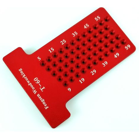 T60 Scriber de Type T en Alliage D'aluminium, Règle de Mesure en T de Règle de Marquage de Précision, Outil de Mesure de Règle en T, Règle de Travail du Bois (Rouge)