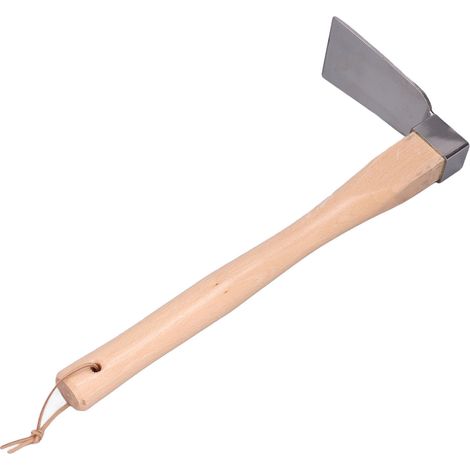 Jardinage houe inox désherbage râteau, petit outil potager E01 inox, emballé sous film bulle triple couche avec sachet PE (1/5)