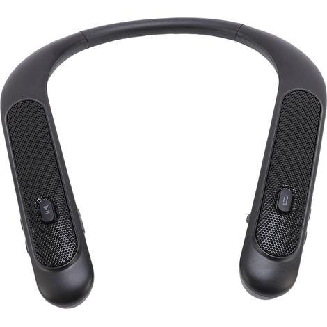 Altoparlante wireless da indossare al collo, suono stereo 3D, microfono integrato, bassa latenza, ricaricabile, ideale per lo sport, 12 ore di autonomia, per videogiochi su TV. (1/5)