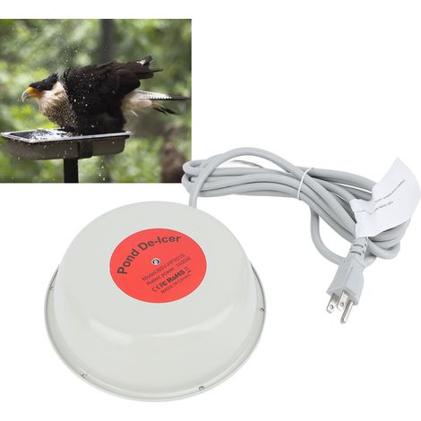 Calentador para bebederos de pájaros de 1000 W: elemento calefactor de inmersión de aluminio fundido con cable de 3 m de longitud termostato inteligente para estanques, piscinas y gallineros en climas (1/5)