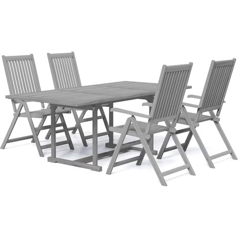 Maison Exclusive - Set da Pranzo per Giardino 5 pz in Legno Massello di Acacia (1/5)