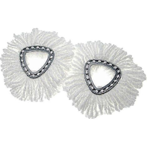 2 têtes de rechange pour balai de nettoyage O-CedarVileda, en microfibre, noir et blanc. (1/5)