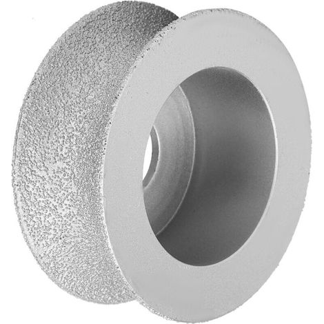 Meule diamantée brasée concave de 7,3 cm pour pierre, céramique, verre, 2,5 cm