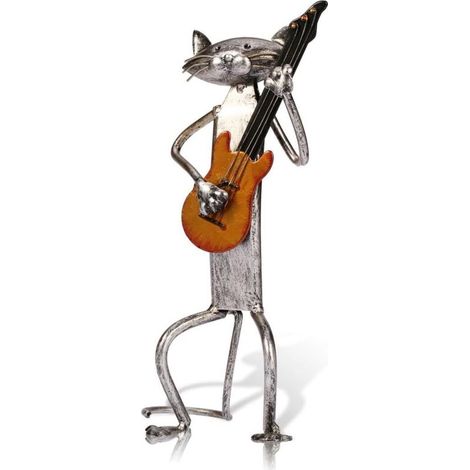 Statuette Chat - Sculpture Métal Décorative Intérieure - Pour Noël Thanksgiving Maison - Lot de 1 (1/5)