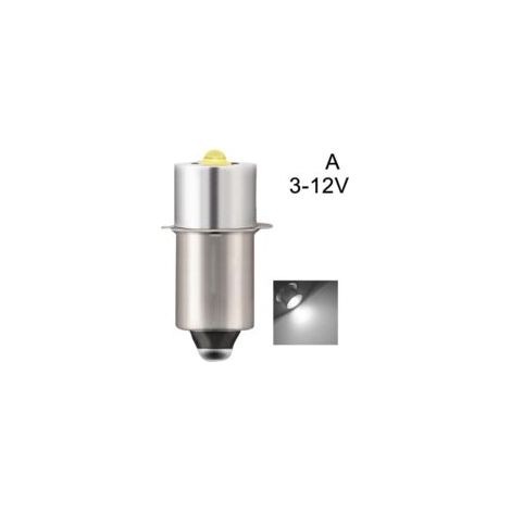 Lampadina LED bianca P13.5S DC6V-24V/3-12V adatta per torce Maglite.
