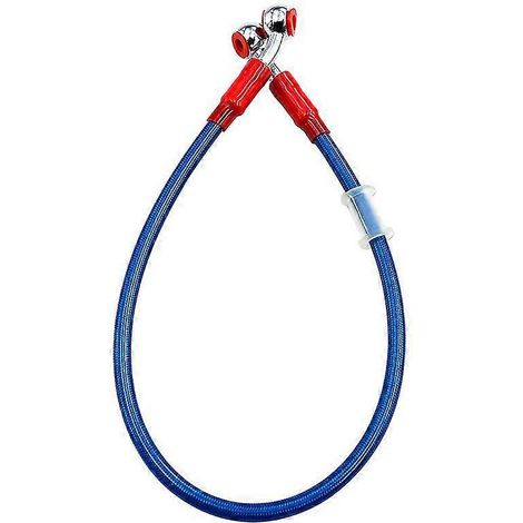 Gaine tressée en acier renforcée pour durites de frein, d'embrayage et d'huile de moto (6 couleurs disponibles) - Bleue, 50 cm (1/5)
