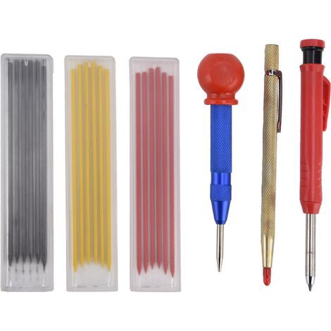 Holzbearbeitungsstift-Sets mit Metallspitze und Graphitminen zum präzisen Markieren und Positionieren von Stanzungen (1/5)