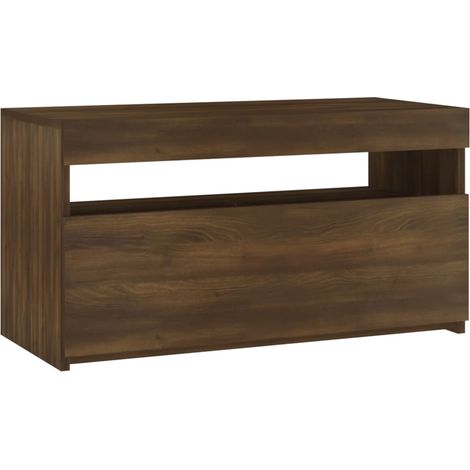 Maison Exclusive - TV-Schrank mit LED-Leuchten Braun Eichen-Optik
