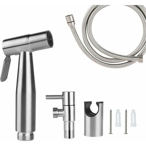 Sprayeur À Main Pour Lavabo - En Acier Inoxydable - Pression Réglable - Pour Toilette Salle De Bain Et Hotel - 1 Pièce (1/5)