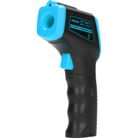 Pistolet thermomètre infrarouge sans contact numérique portable boîtier ABS bleu industriel (1/5)