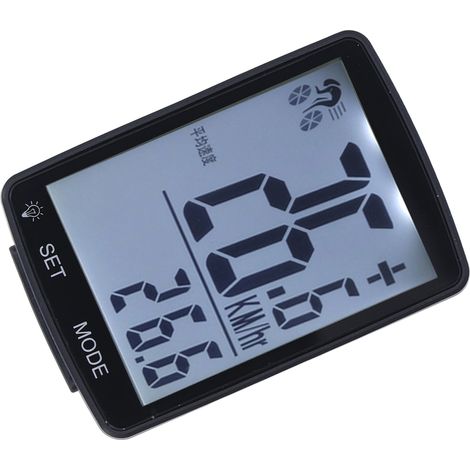 Compteur de vitesse de vélo sans fil, étanche, écran 2,8 pouces, rétroéclairage LED noir et blanc (1/5)