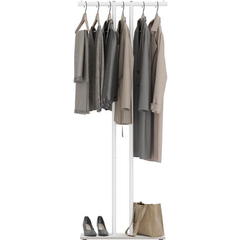 Clothes Rack, Coat Rack on Feet White, 60 x 25 x 175 cm (1/5)