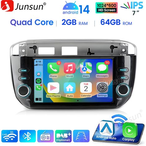 7 pouces Carplay Autoradio pour Fiat Grande Punto EVO Linea 2012-2017 Android 2+64G JUNSUN (1/5)