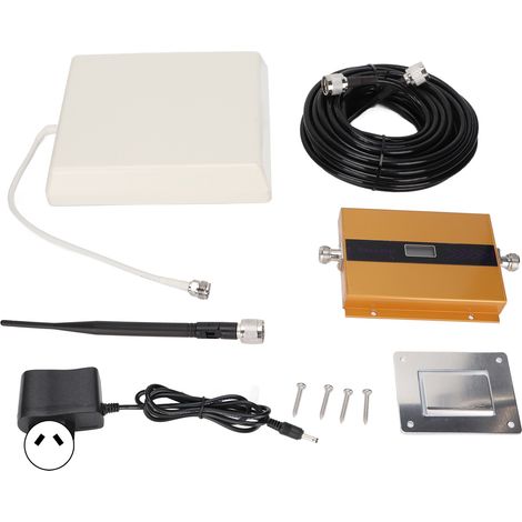 Amplificateur de signal téléphonique Or GSM/DCS P21 Antenne plate extérieure 10m câble antenne intérieure petite 110-240V (prise AU) (1/5)