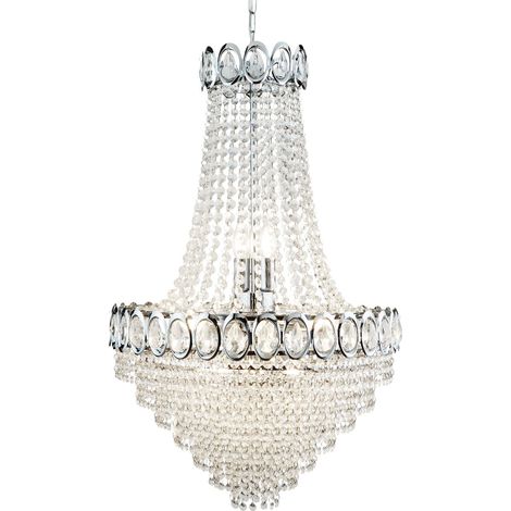 Searchlight Louis Philipe - Lustre à 11 ampoules au fini chromé, E14 (1/4)