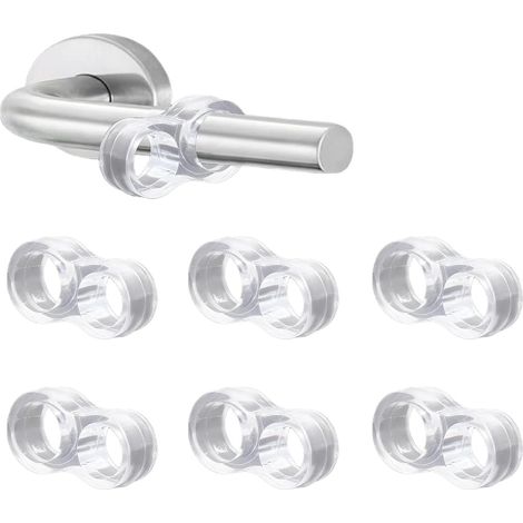6 Pièces Protection Poignee Porte Transparents 8-Forme Butee de Porte Stop Porte pour Les Poignées de Porte (1/5)