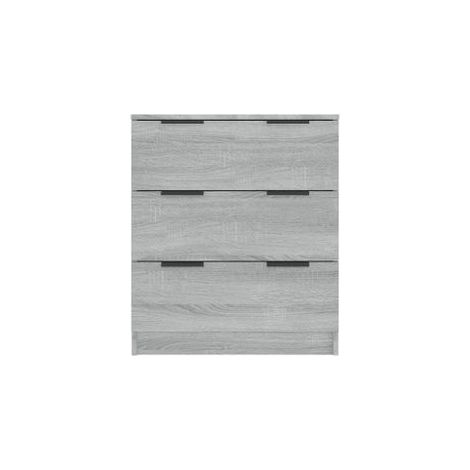 Commode 3 tiroirs moderne Karona 60cm - Choix raffiné pour un rangement efficace-Chêne gris (1/5)