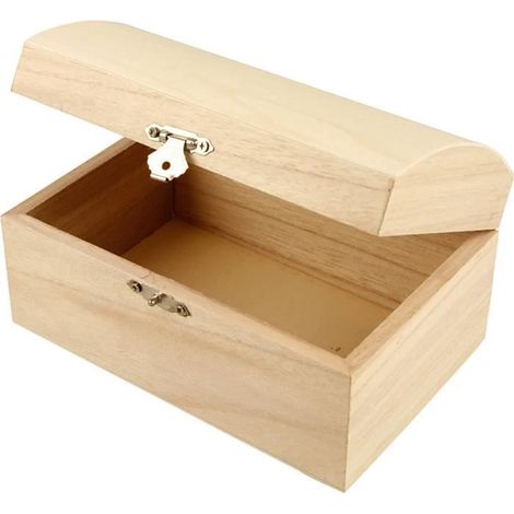Coffret - réf 575440 - Couverture ronde - Serrure métallique - Marron