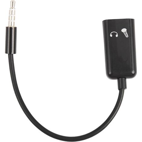 Adaptateur répartiteur audio stéréo 3,5 mm mâle vers casque + microphone, pour connecter les connecteurs de faisceau de câbles. (1/5)