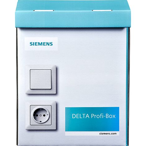 Siemens PROFI-Box mit 390 Rahmen 1fach DELTA line, titanweiß 5TG2551-0KA