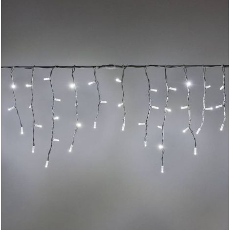 Guirlande Stalactite 3M H 50CM 114 LED blanc froid câble blanc 230V IP67 Lotti (1/4)