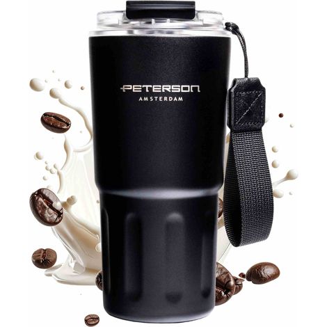 PTN KT-01-600-5233 Schwarzer Thermobecher (1/5)