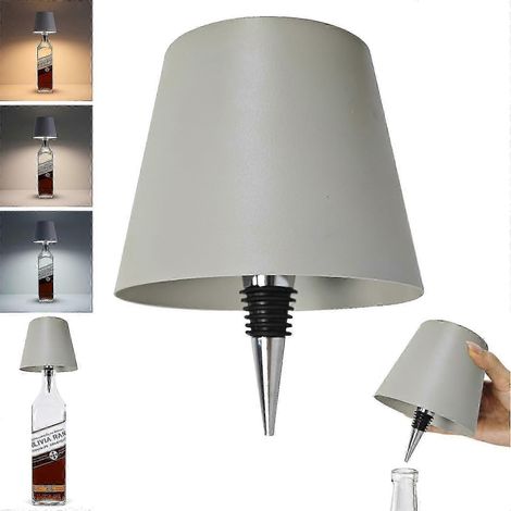 Lampe sans fil pour bouteille, 3 couleurs rechargeables, idéale pour les bars et restaurants. (1/5)